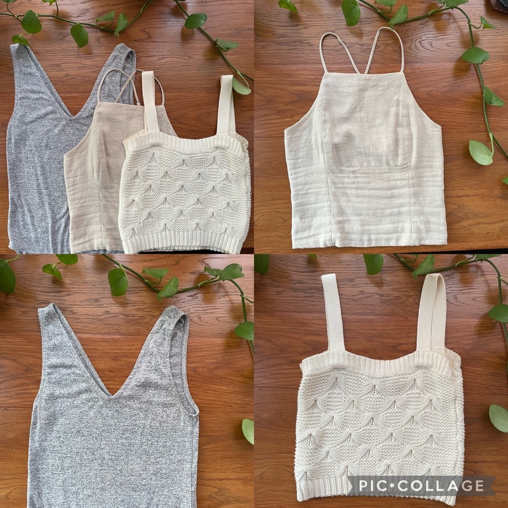 SOLD Neutral tops bundle (Gap, Zara, Abercrombie)